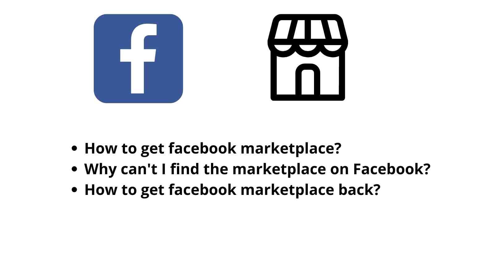 how to get facebook marketplace back-Why can't I find the marketplace on Facebook